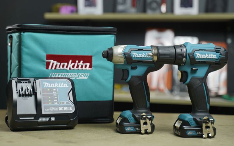 Bộ sản phẩm máy khoan vặn vít Makita CLX224S