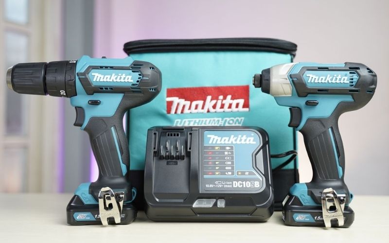 Bộ sản phẩm khoan bắt vít pin Makita CLX228S