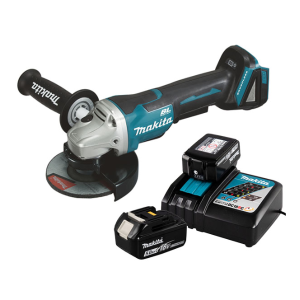 Máy mài góc dùng pin Makita DGA408RTJ1 (100mm/công tắc bóp/BL-18V)